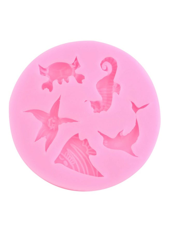 Silicone Cake Mould Pink 5.5x5.5x1cm - Image 3
