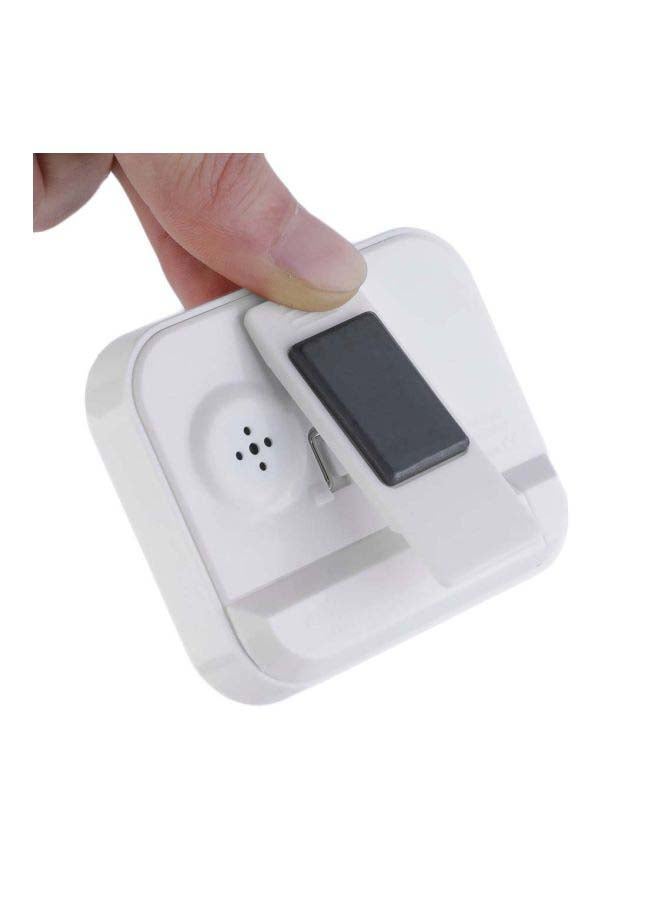 ساعة منبه رقمية بشاشة LCD مزودة بمؤقت للطبخ أخضر/أبيض 7.3x6.2x2.0سم  - Image 4