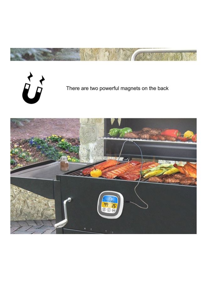 مقياس حرارة لاسلكي للشواء رمادي / أبيض - Image 2