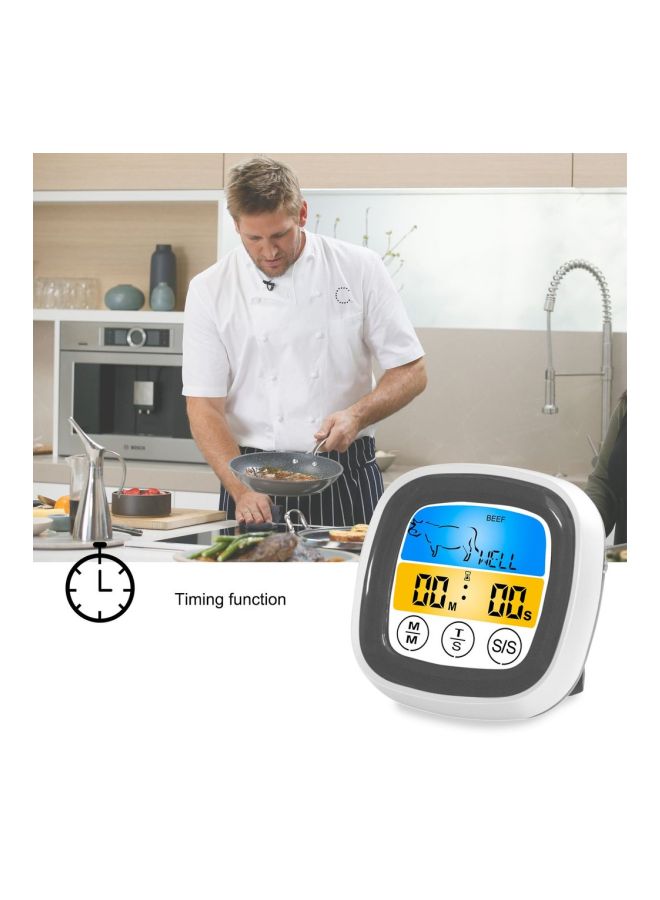 مقياس حرارة لاسلكي للشواء رمادي / أبيض - Image 3