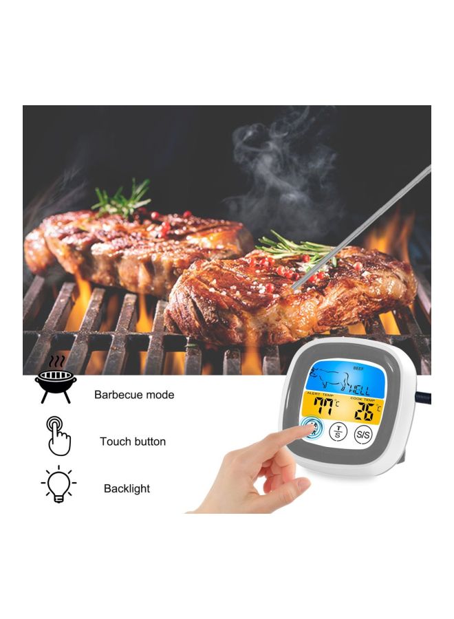 مقياس حرارة لاسلكي للشواء رمادي / أبيض - Image 4