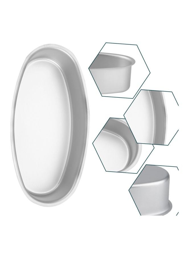 Oval Shape Baking Mould Silver 22.5x11.5x5cm - Image 5