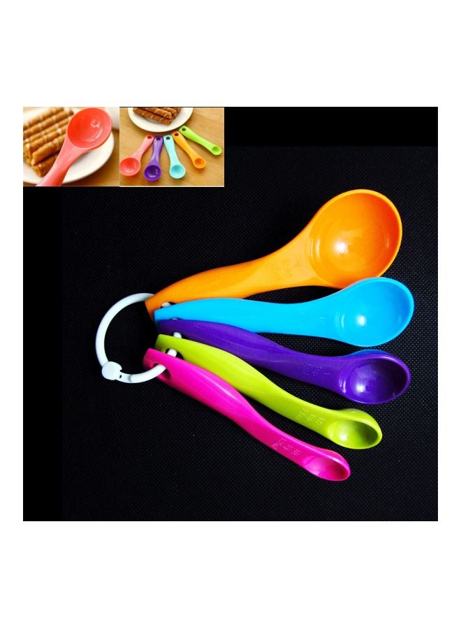 5-Piece Measuring Spoon Set Orange/Purple/Green 12x4.5x4cm  - Image 2