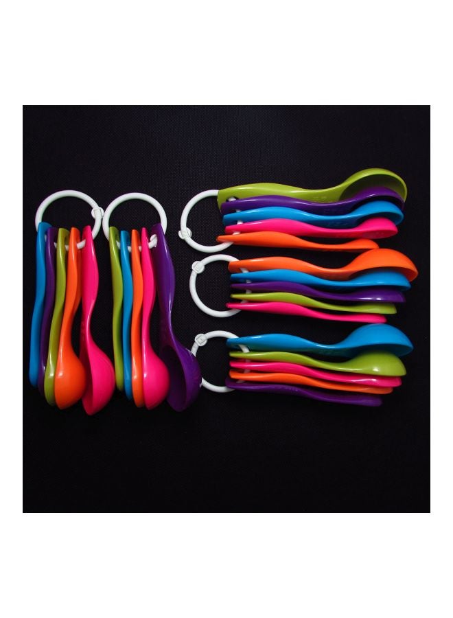 5-Piece Measuring Spoon Set Orange/Purple/Green 12x4.5x4cm  - Image 5