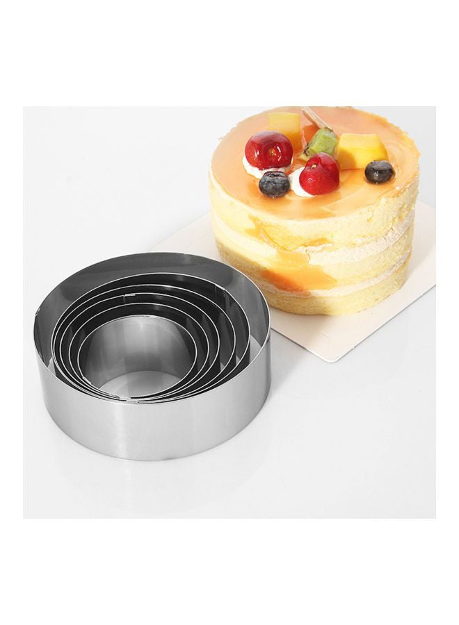 مجموعة قوالب خبز الحلوى الموس من 6 قطع فضي - Image 2