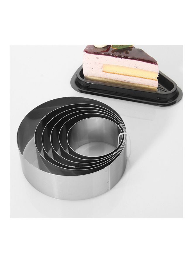 مجموعة قوالب خبز الحلوى الموس من 6 قطع فضي - Image 4