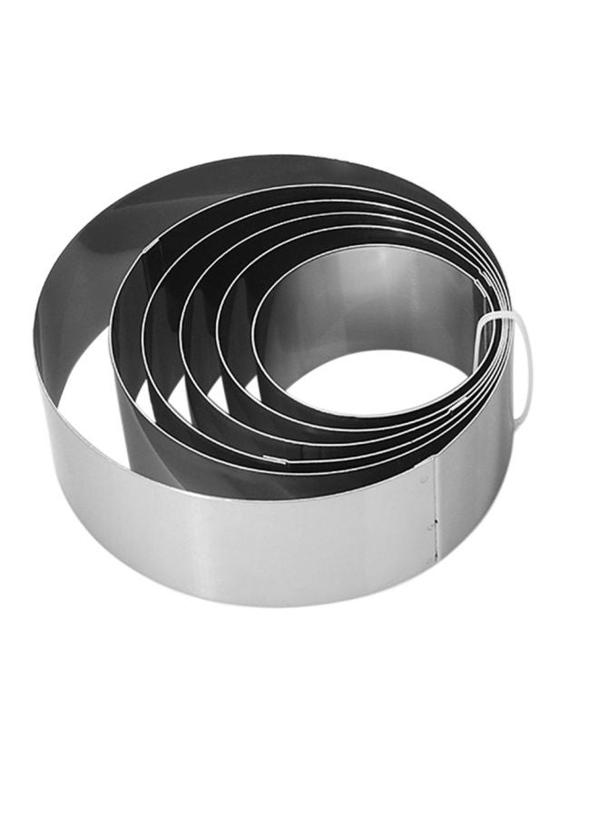 مجموعة قوالب خبز الحلوى الموس من 6 قطع فضي - Image 1