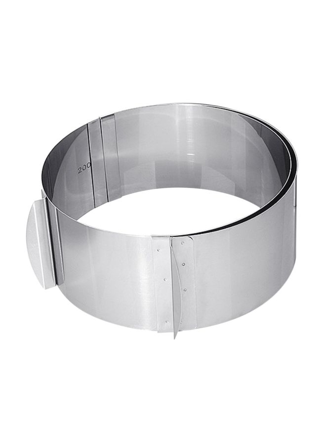 Adjustable Round Cookie Ring Mould Silver 16x17x9cm - Image 3