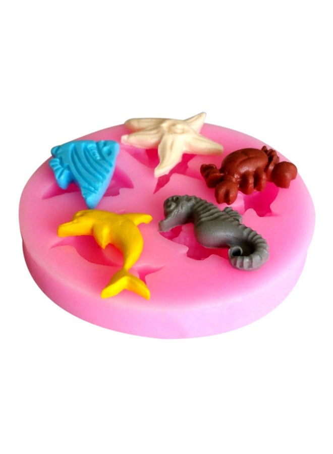 Silicone Cake Mould Pink 5.5x5.5x1cm - Image 2