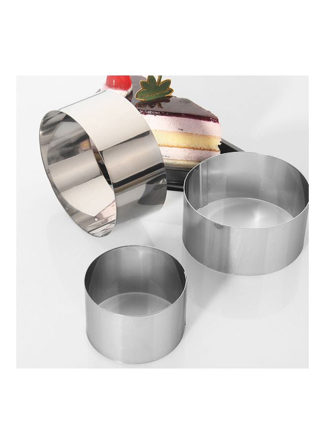 مجموعة قوالب خبز الحلوى الموس من 6 قطع فضي - Image 3