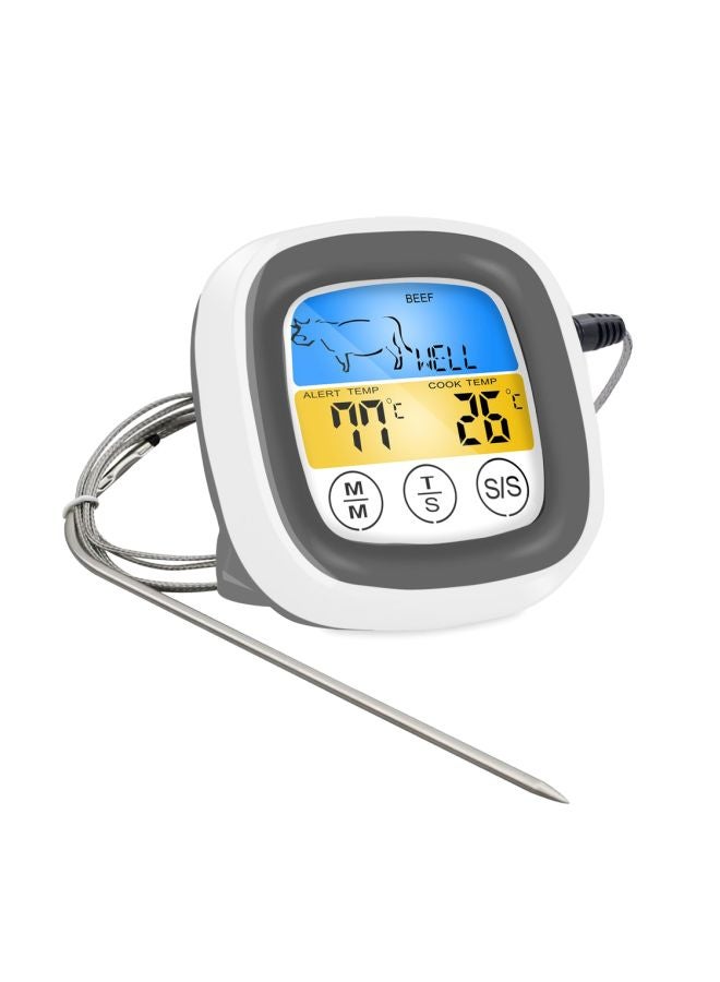 مقياس حرارة لاسلكي للشواء رمادي / أبيض - Image 1