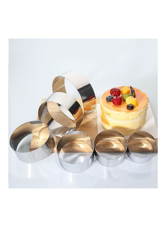 مجموعة قوالب خبز الحلوى الموس من 6 قطع فضي - Image 5