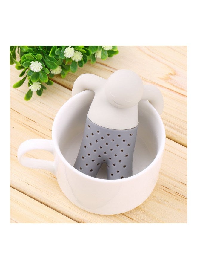 Generic - Loose Tea Leaf Strainer White/Grey 3.34x2.36x1.18inch - Image 1