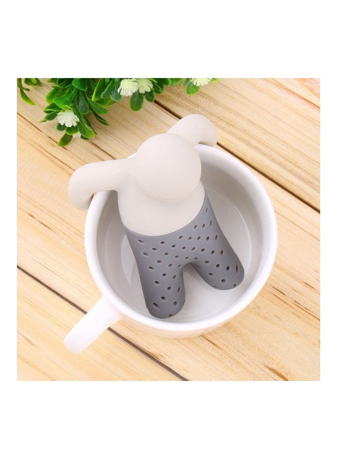 Generic - Loose Tea Leaf Strainer White/Grey 3.34x2.36x1.18inch - Image 1