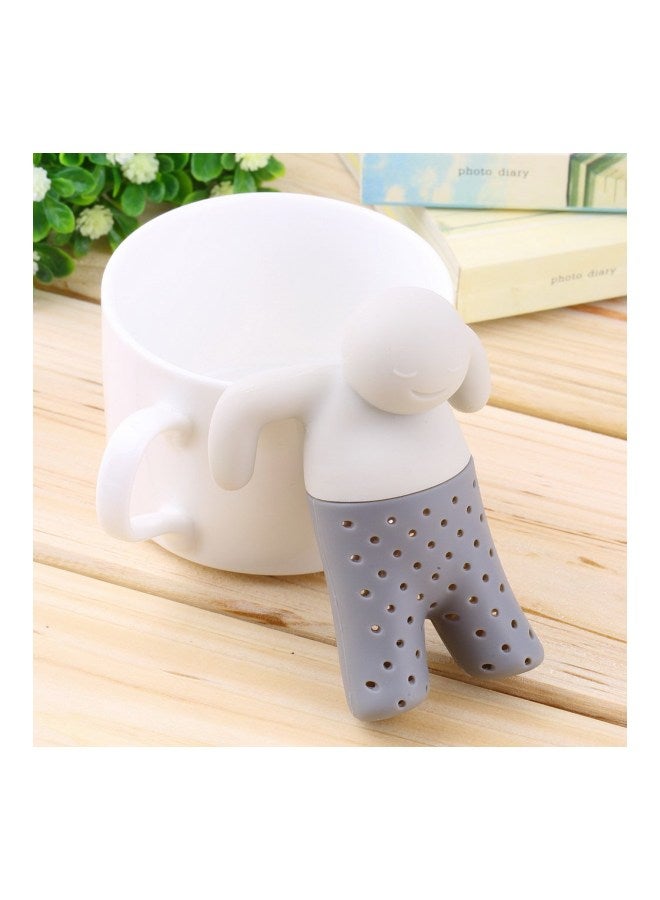 Generic - Loose Tea Leaf Strainer White/Grey 3.34x2.36x1.18inch - Image 1