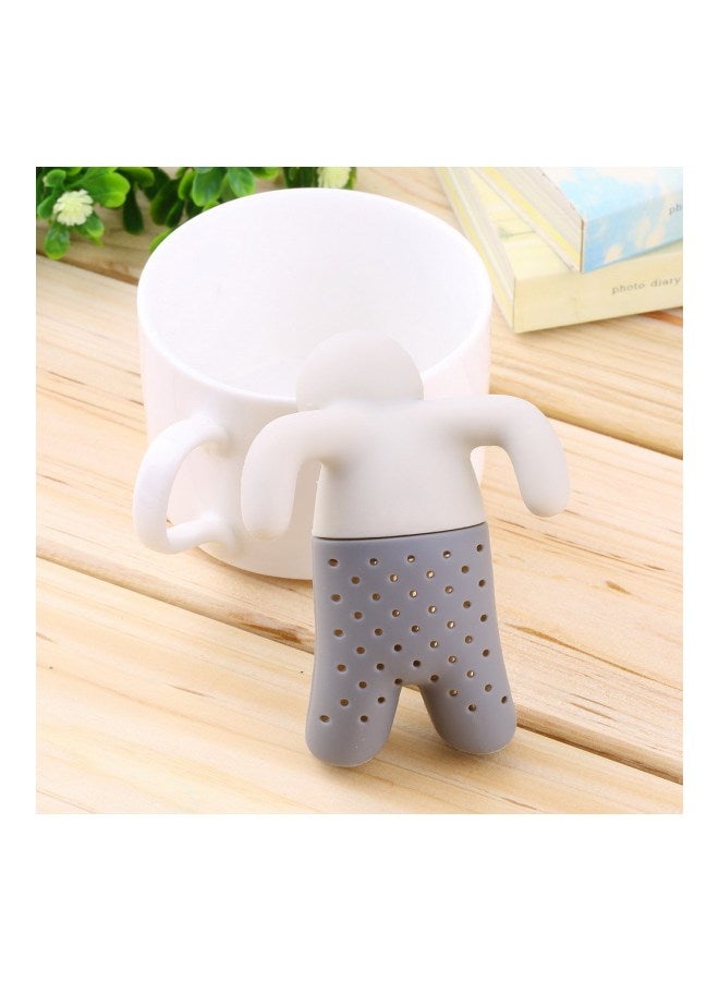 Generic - Loose Tea Leaf Strainer White/Grey 3.34x2.36x1.18inch - Image 1