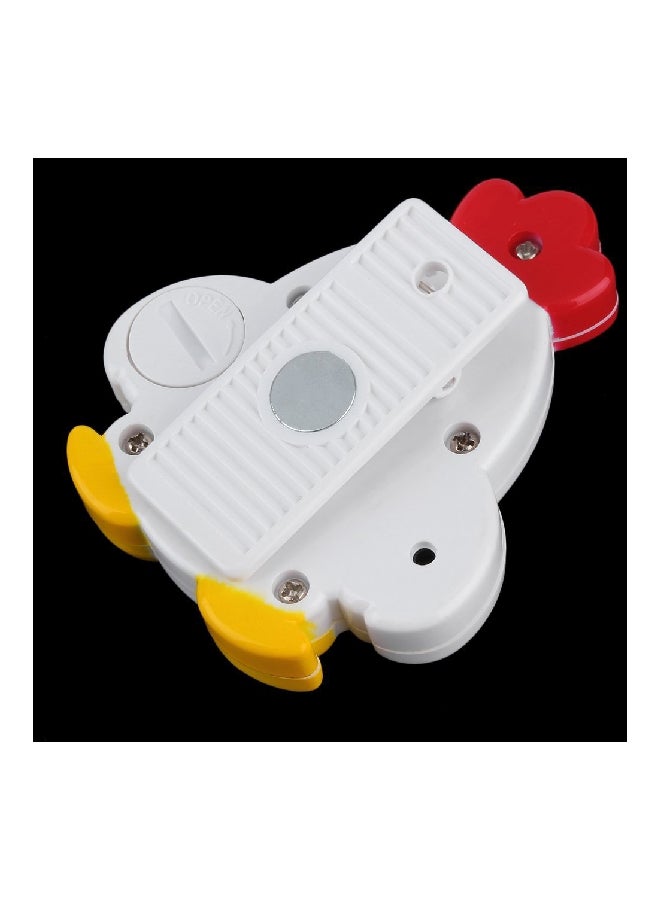 Generic - Mini Chicken Mechanical Timer Alarm Bell White/Yellow/Red 7x6x2.5centimeter - Image 1