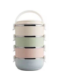 Generic Thermal Lunch Box Beige/Green/Blue  - Image 1