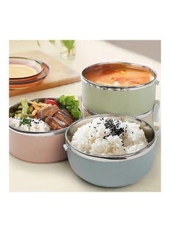 Generic Thermal Lunch Box Beige/Green/Blue  - Image 4