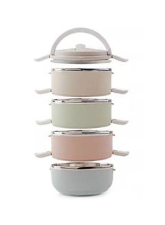 Generic Thermal Lunch Box Beige/Green/Blue  - Image 5
