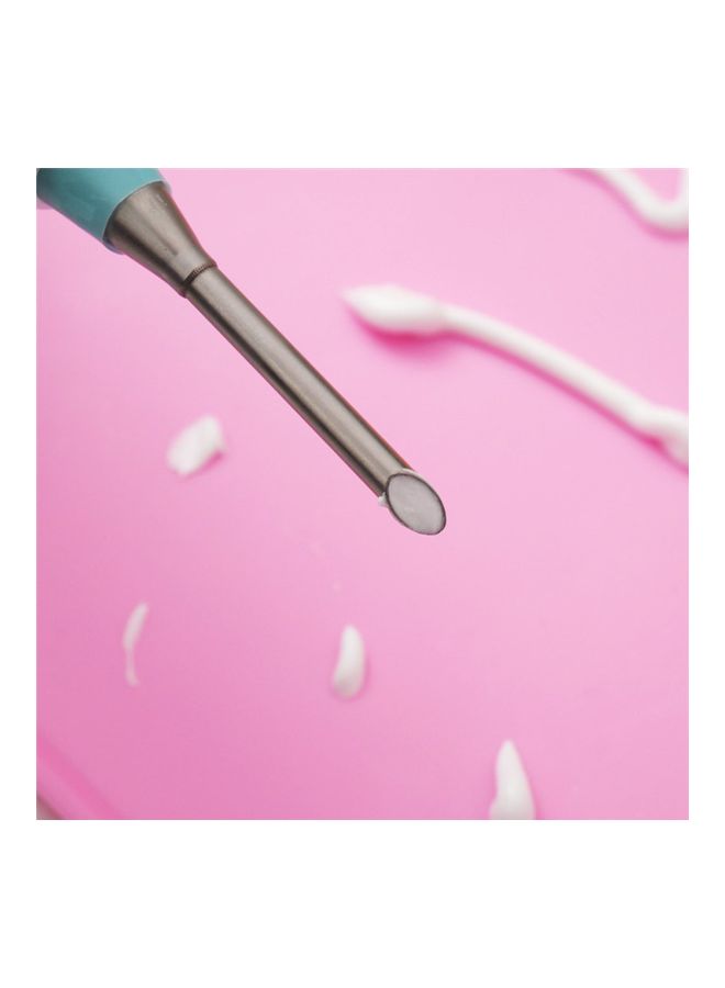 مانبو طقم فوهات لقمع التزيين بالقشدة من قطعتين فضي 80x15x15مم - Image 3