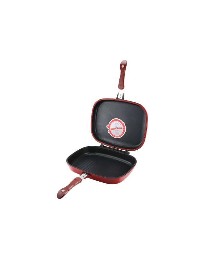Double Side Grill Frying Pan Red 44x33.5x8.5cm - Image 5