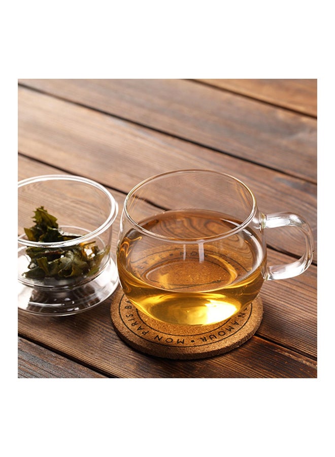 Tea Cup With Infuser Filter And Lid Clear 11x9.5x9.5cm - Image 2