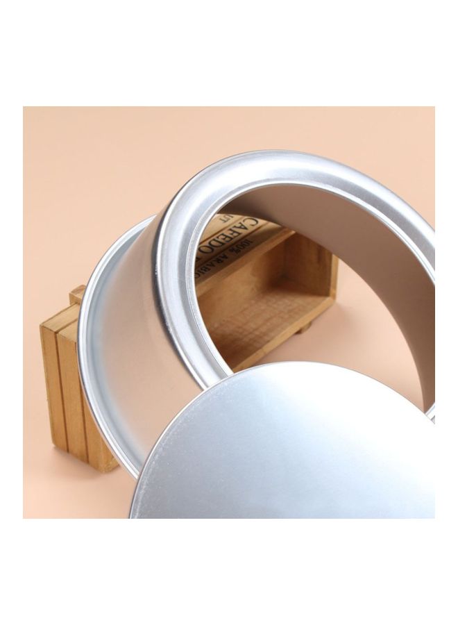 Generic - Round Shape Cake Baking Pan Silver 19.4x19.4x7.5centimeter - Image 1