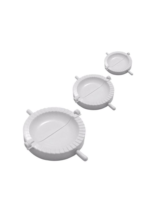 Sharpdo 3-Piece Dumpling Mould Set White 10x10x3cm - Image 1