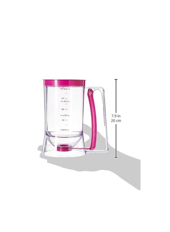 Sharpdo - Batter Dispenser Clear/Pink 20x12x22cm - Image 1