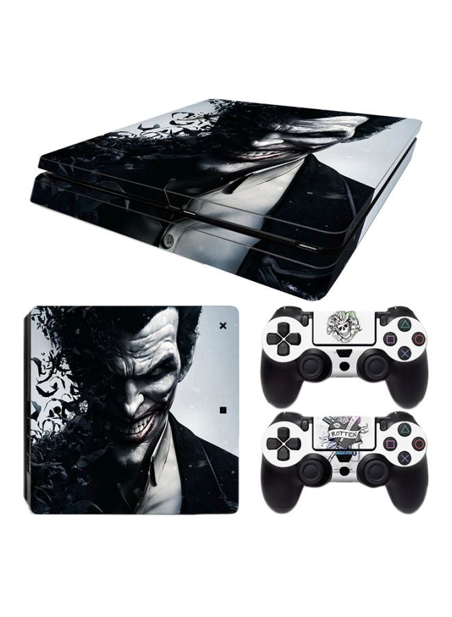 Flash Hawk 3-Piece Joker Printed Console And Controller Sticker Set For PlayStation 4 (PS4) 