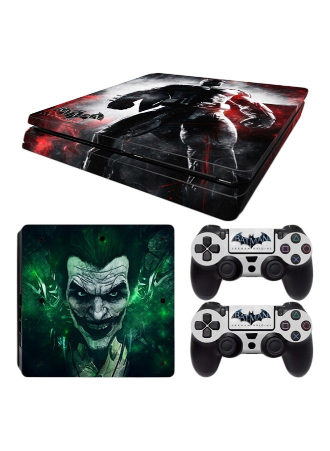 فلاش هوك مجموعة ملصقات بطبعة شخصية الجوكر لجهاز الألعاب بلايستيشن 4 وذراعي التحكم من 3 قطع
