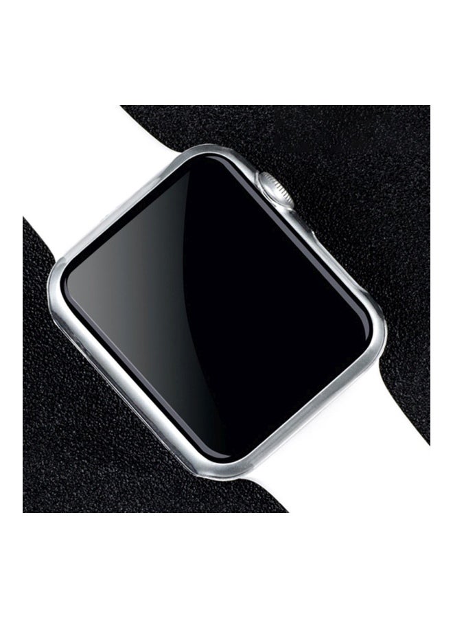 غطاء حماية واقٍ لساعة أبل الذكية من الجيل الرابع شفاف/ أسود - Image 5