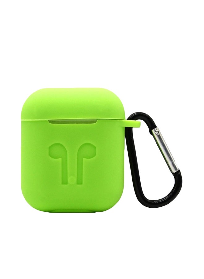 Protective Case Cover For AirPods With Carabineer Grass Green/Black - Image 1