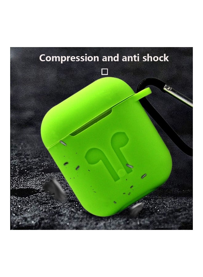Protective Case Cover For AirPods With Carabineer Grass Green/Black - Image 4