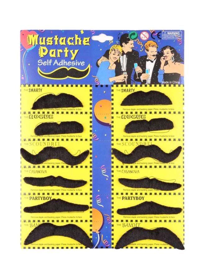 12-Piece Stylish Fake Moustache - Image 1