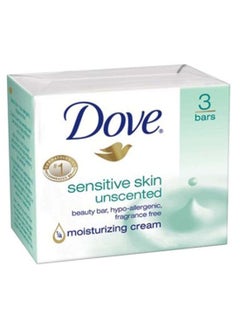 Pack Of 3 Unscented Sensitive Skin Beauty Bar Soap 3 x 90grams