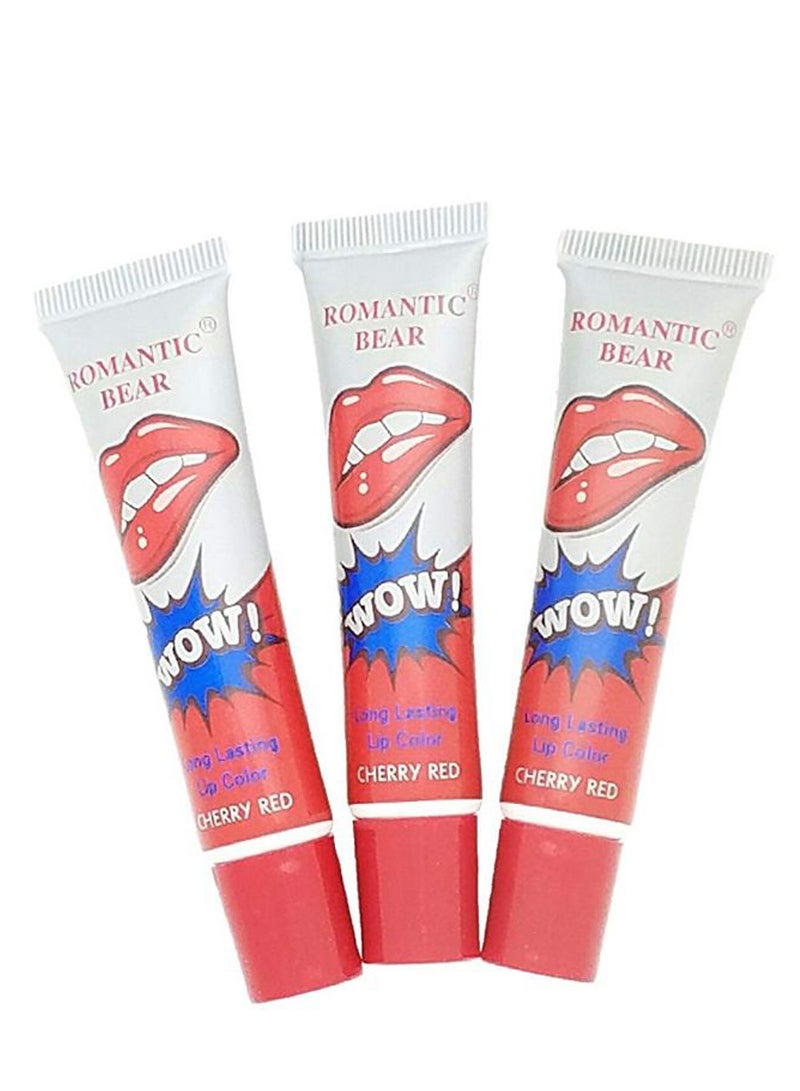 softNLux 3-Pieces Colored Lip Stain Gloss With Kraft StickerSet