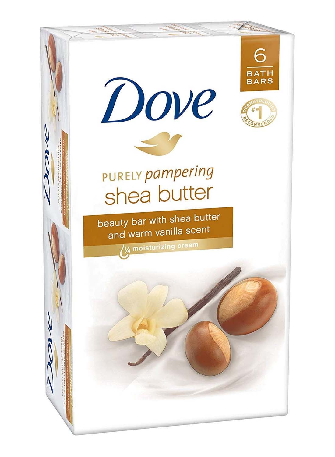 Dove Pack Of 6 Purely Pampering Beauty Bar Shea Butter 6 x 678grams