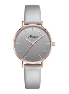 Meibin Women's Leather Analog Watch M1173-GYRG 