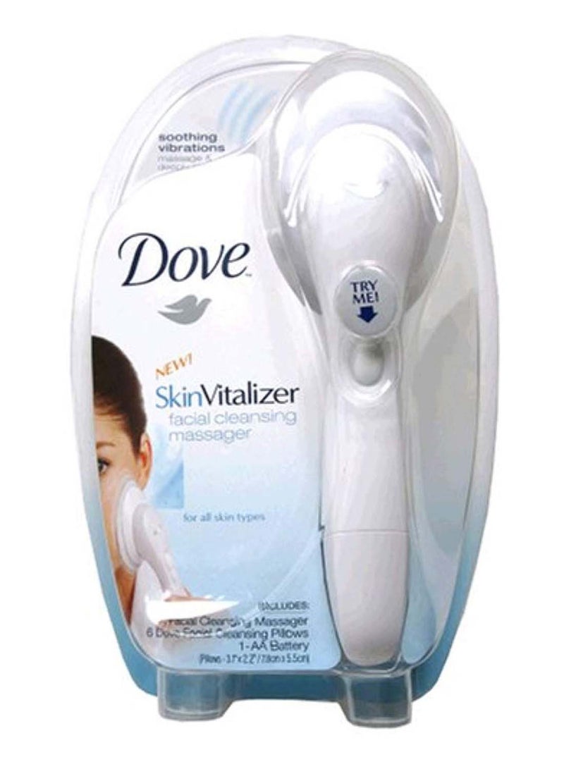 Skin Vitalizer Facial Cleansing Massager White