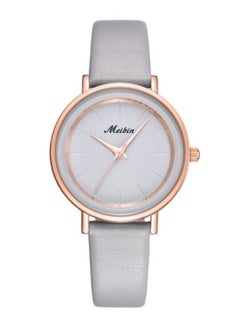 Meibin women Leather Analog Watch M1179-GYRG 