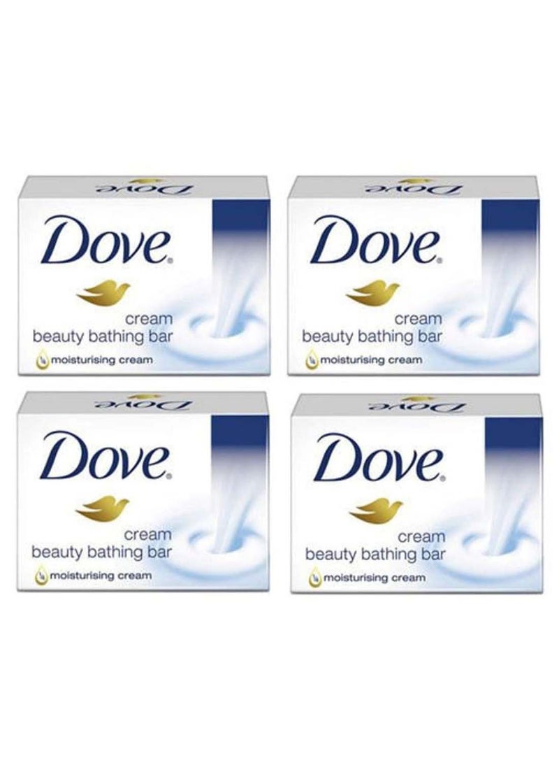 Pack Of 4 Cream Beauty Bathing Bar Soap 4 x 50grams