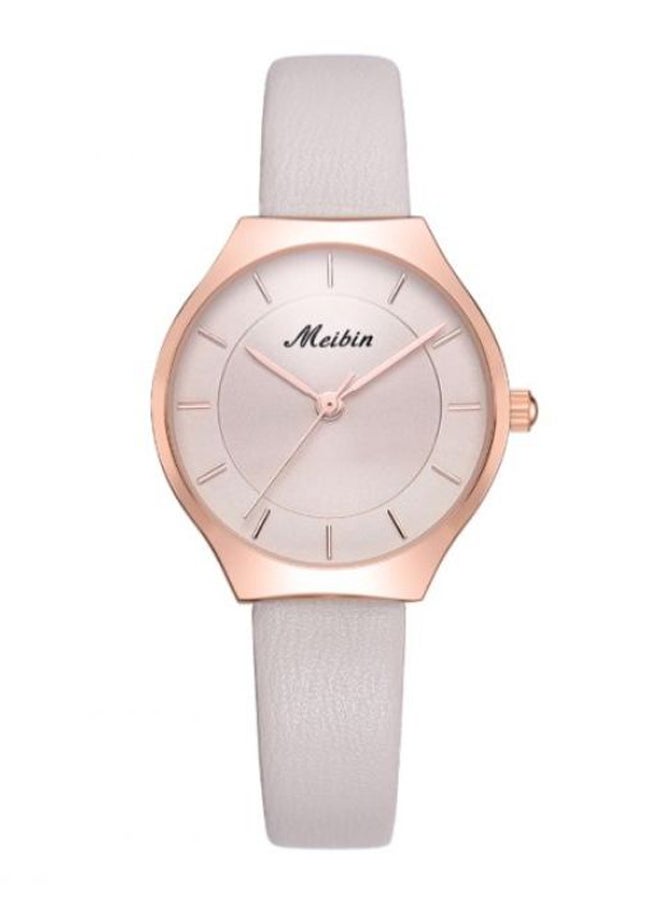 Meibin - Women's Leather Analog Watch M1171-KHRG - Image 1