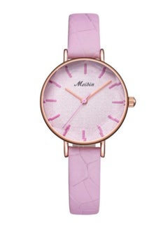 Meibin Women's Leather Analog Watch M1059-PRG 