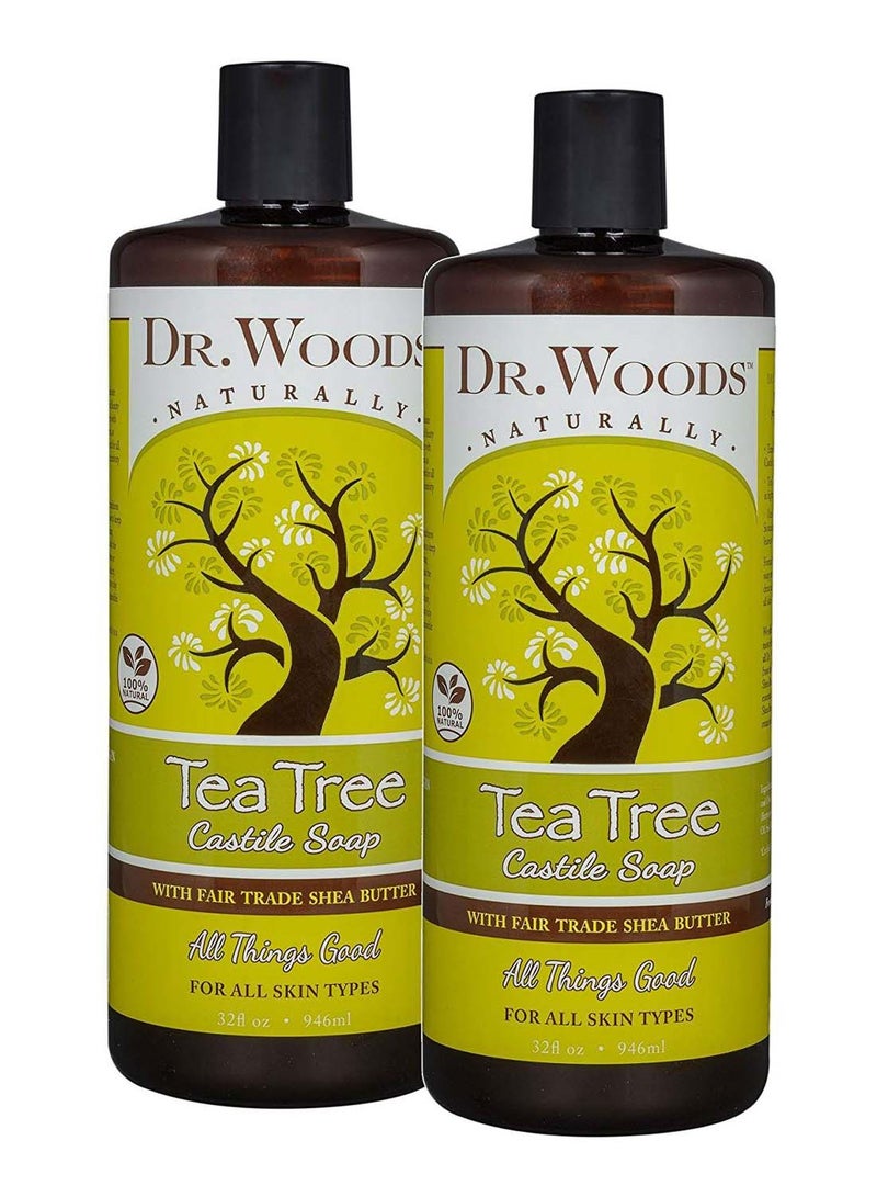 Pack Of 2 Tea Tree Castile Liquid Soap 2 x 946ml