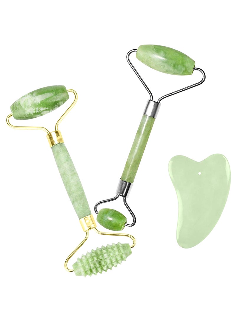 eyxformula 2-Piece Face Roller And Massager Green/Silver/Gold