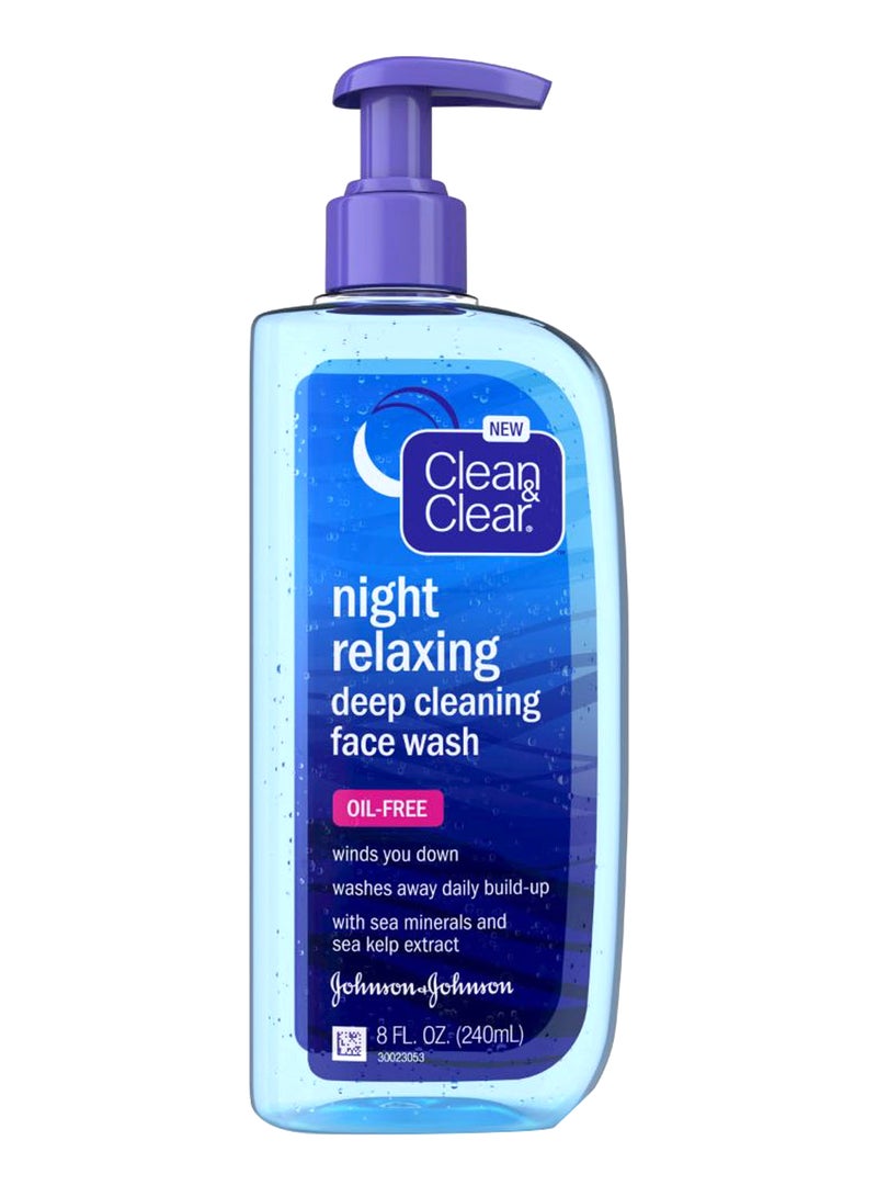 Clean & Clear 2-Piece Night Relaxing Deep Cleaning Face Wash