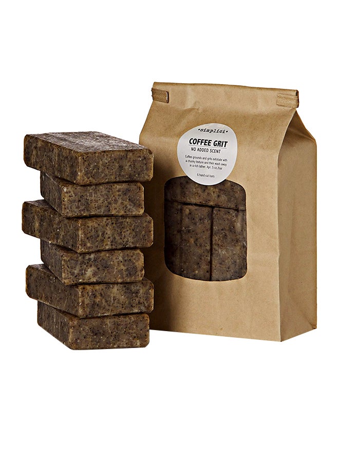 6-Piece Coffee Grit Bar Soap Brown - v1556484226/N24239210A_1