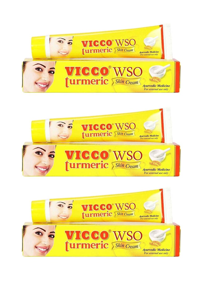 VICCO 3-Piece Turmeric WSO Ayurvedic Skin Cream 60grams 